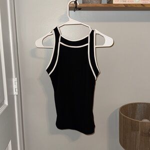 Black Tank Top with White Trim